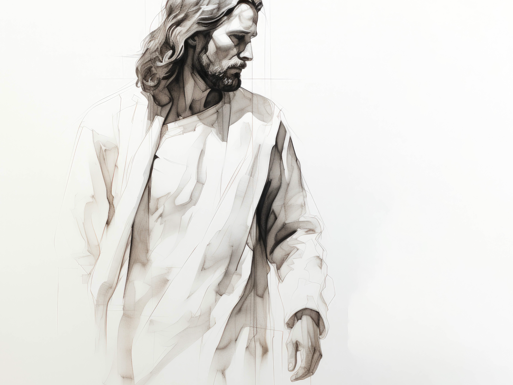 Jesus on Black and White