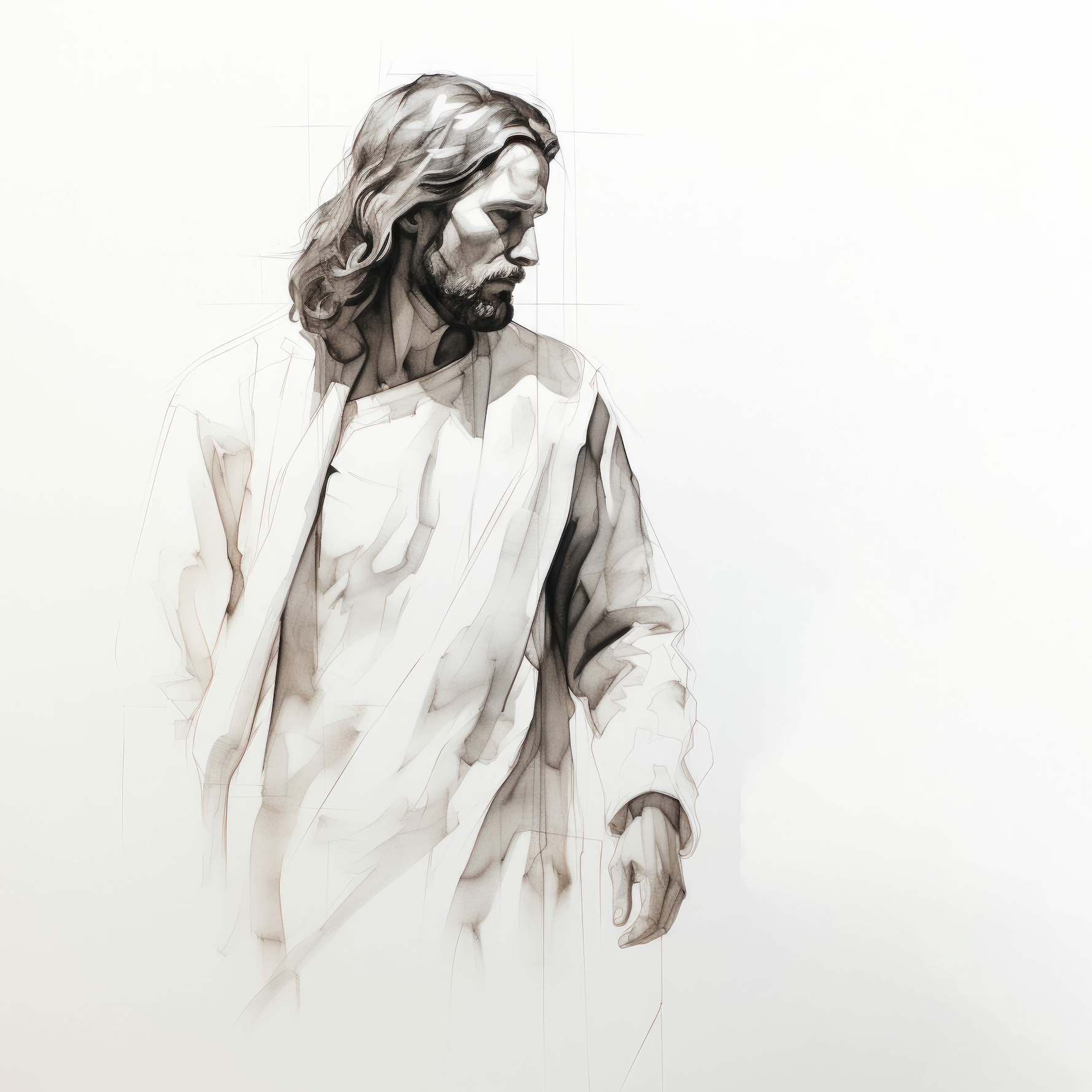 Jesus on Black and White