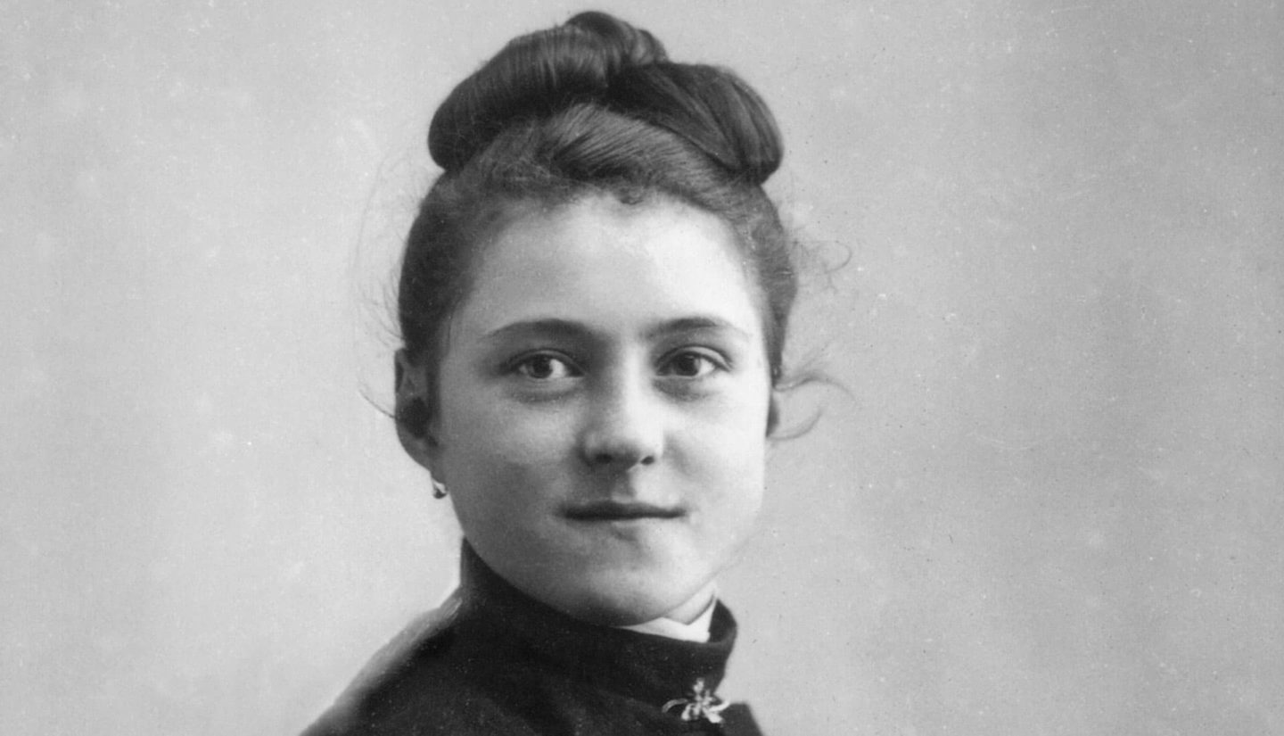 Vintage portrait of Saint Thérèse of Lisieux in elegant updo