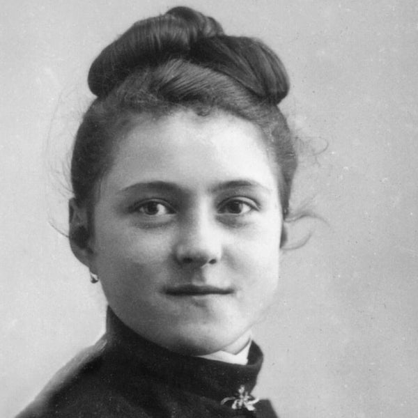 Vintage portrait of Saint Thérèse of Lisieux in elegant updo