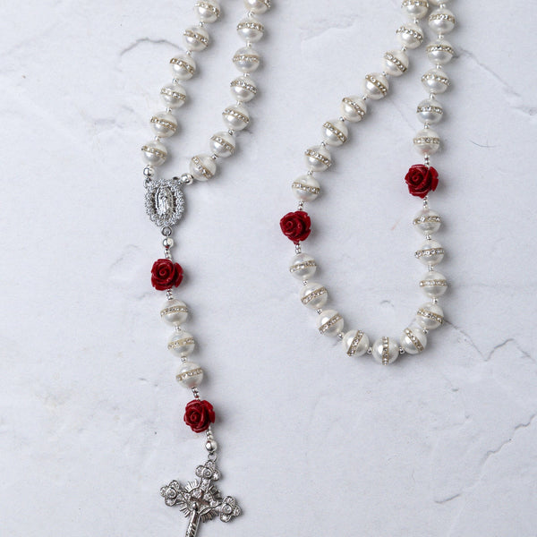 White Gold Plated Rosaries