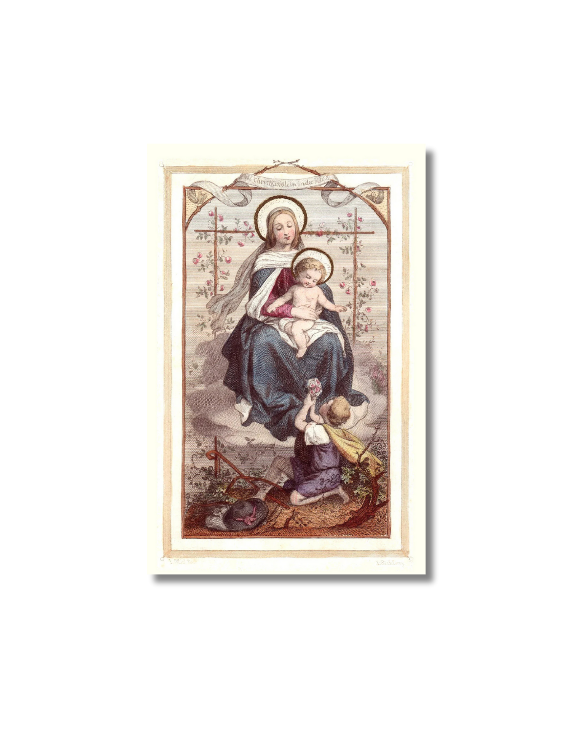15 Mysteries of the Rosary Holy Card