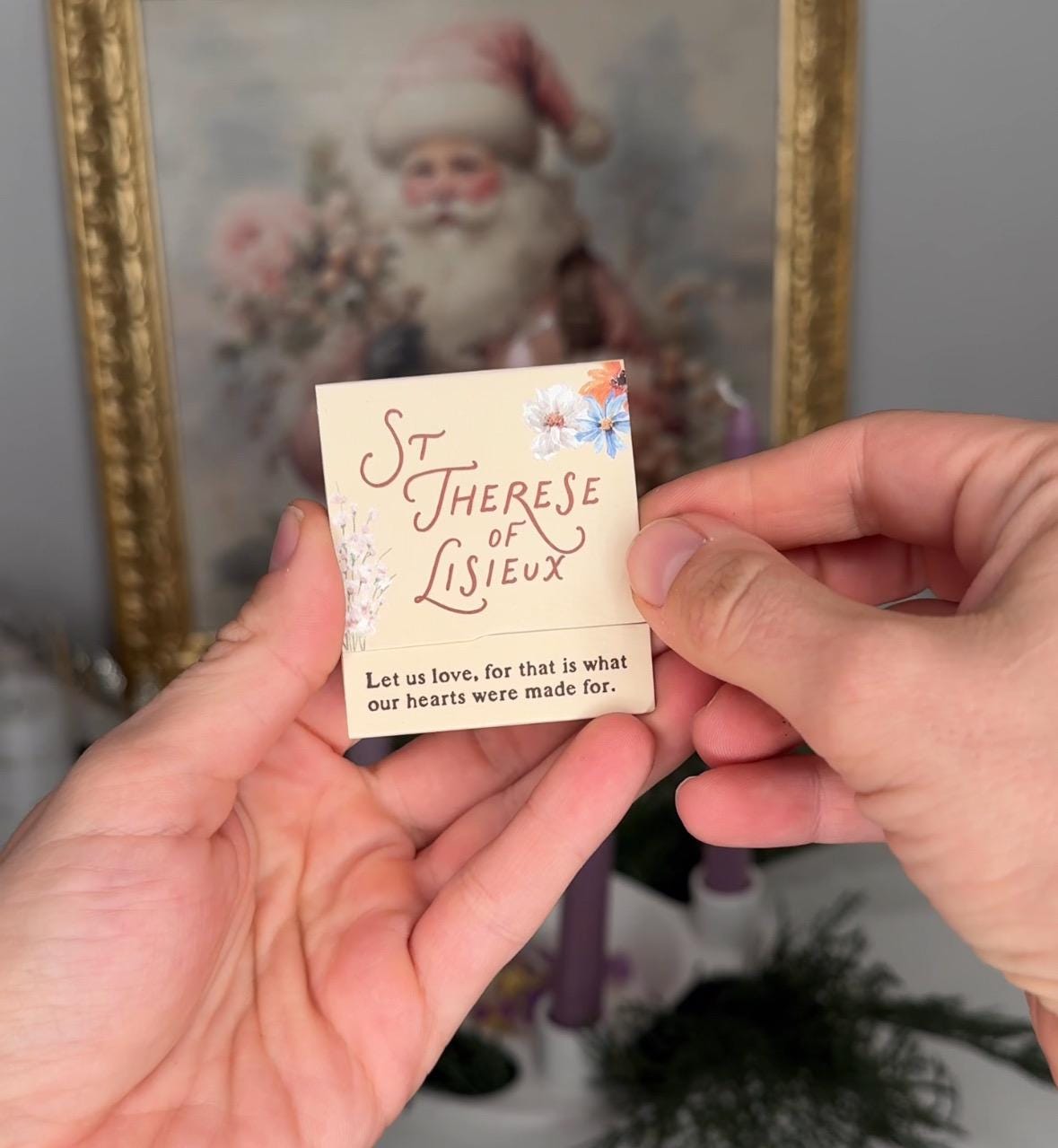 St. Therese of Lisieux Wildflower Matchbook
