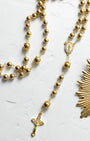 14K Gold Hematite Catholic Rosary