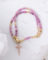 Rosa Mystica Magnetic Rosary Bracelet