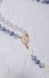 Delicate blue and white beaded Advent Candle Rosary with Our Lady of Guadalupe medallion