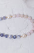 Advent Candle Rosary: delicate lavender pink beaded bracelet with gold spacers