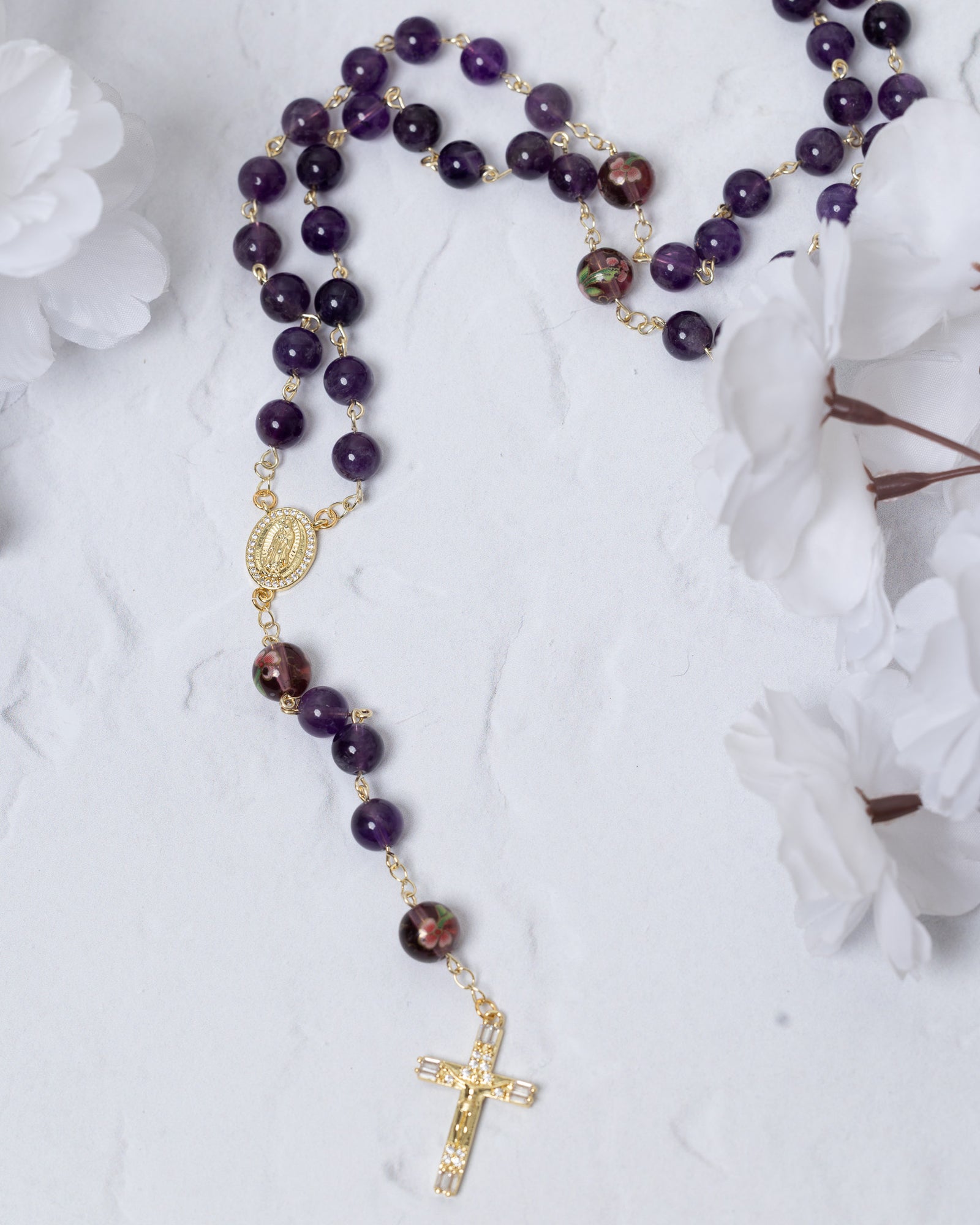 Purple Ameythest Rosary