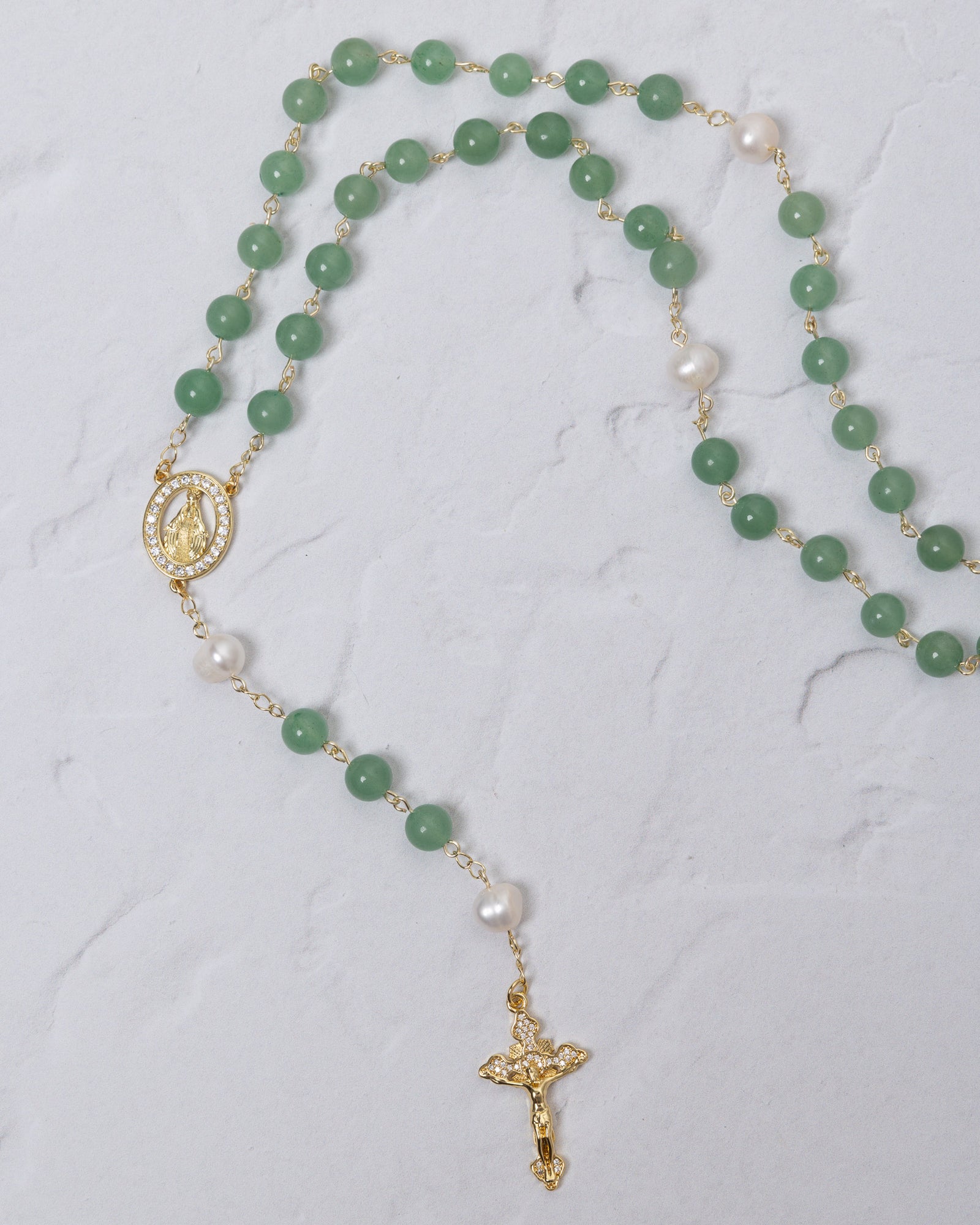 Jade Rosary with Pearls