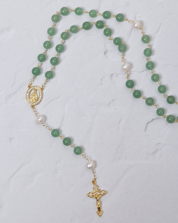 Jade Rosary with Pearls