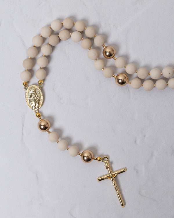 Wired Fossil + 14K Rosary
