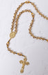 Gloria Aurea rosary with gold tone, crystal beads, crucifix pendant