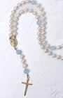 Pearl Something Blue Bridal Rosary