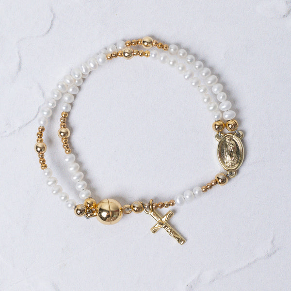 Freshwater Pearl Magnetic Rosary Bracelet