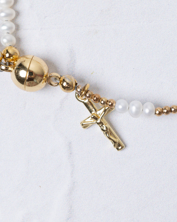 Freshwater Pearl Magnetic Rosary Bracelet