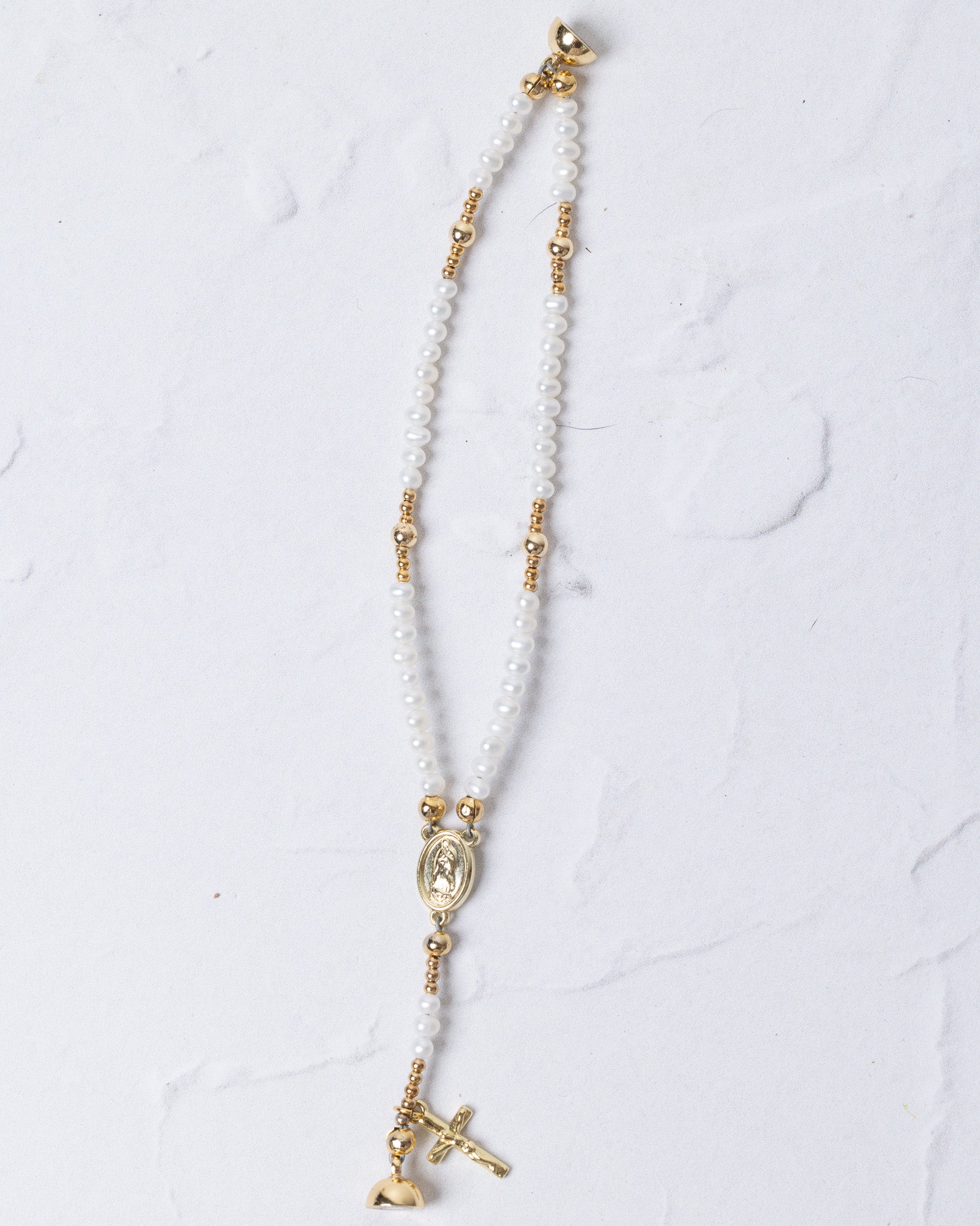Freshwater Pearl Magnetic Rosary Bracelet