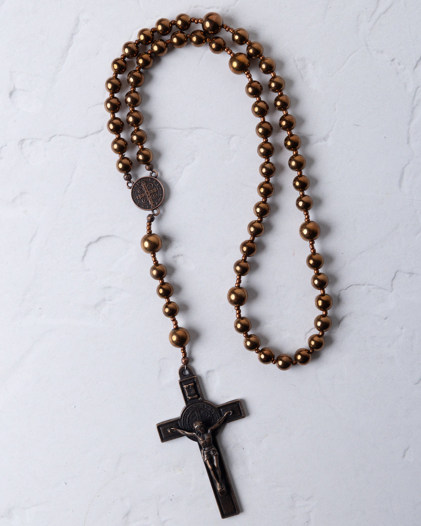 Sanctus Benedicta Copper Rosary