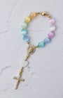 Rainbow Car Steering Wheel Rosary