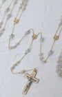 Something Blue Rhinestone Wedding Lasso Rosary