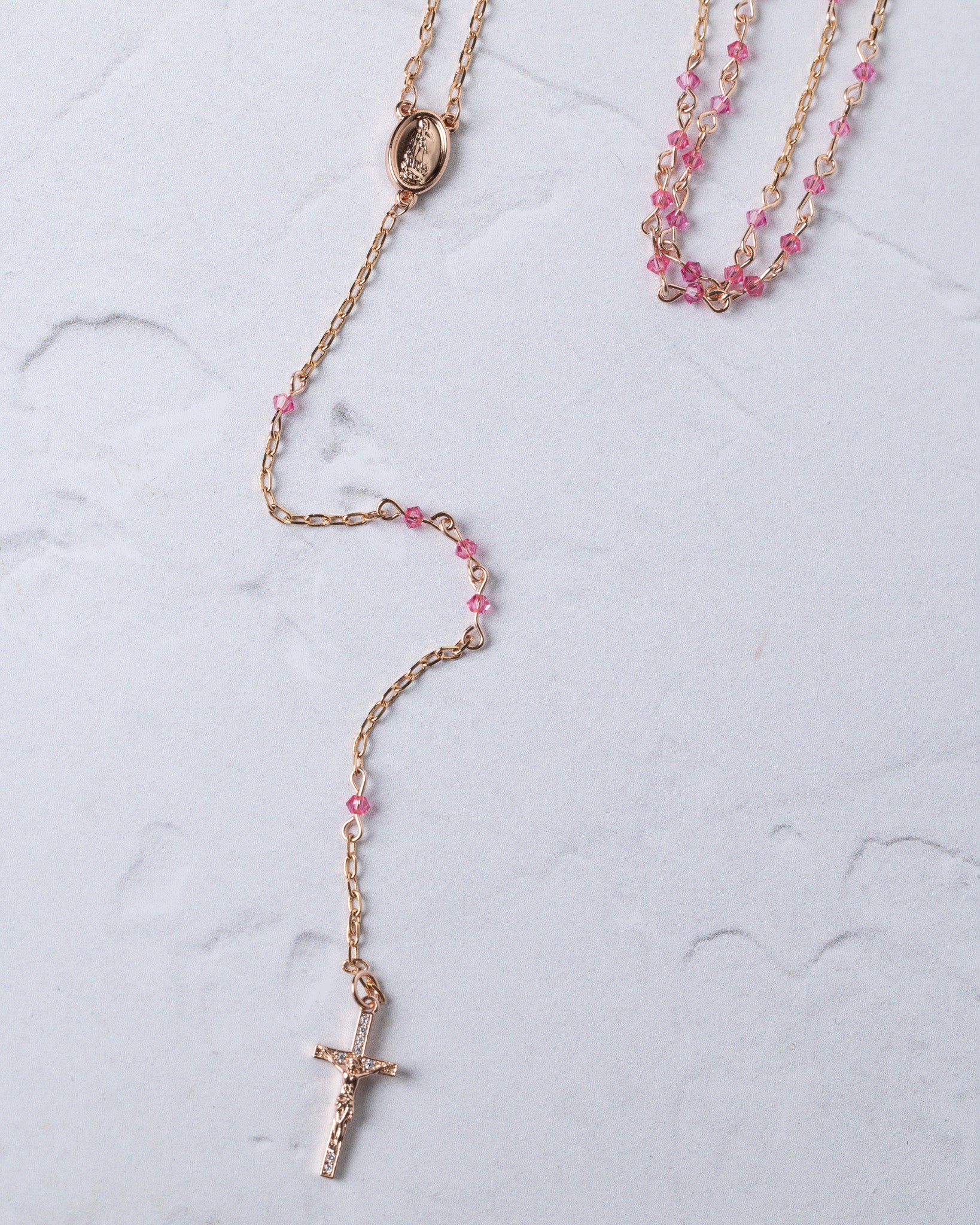 Rose Forever Rosary Necklace