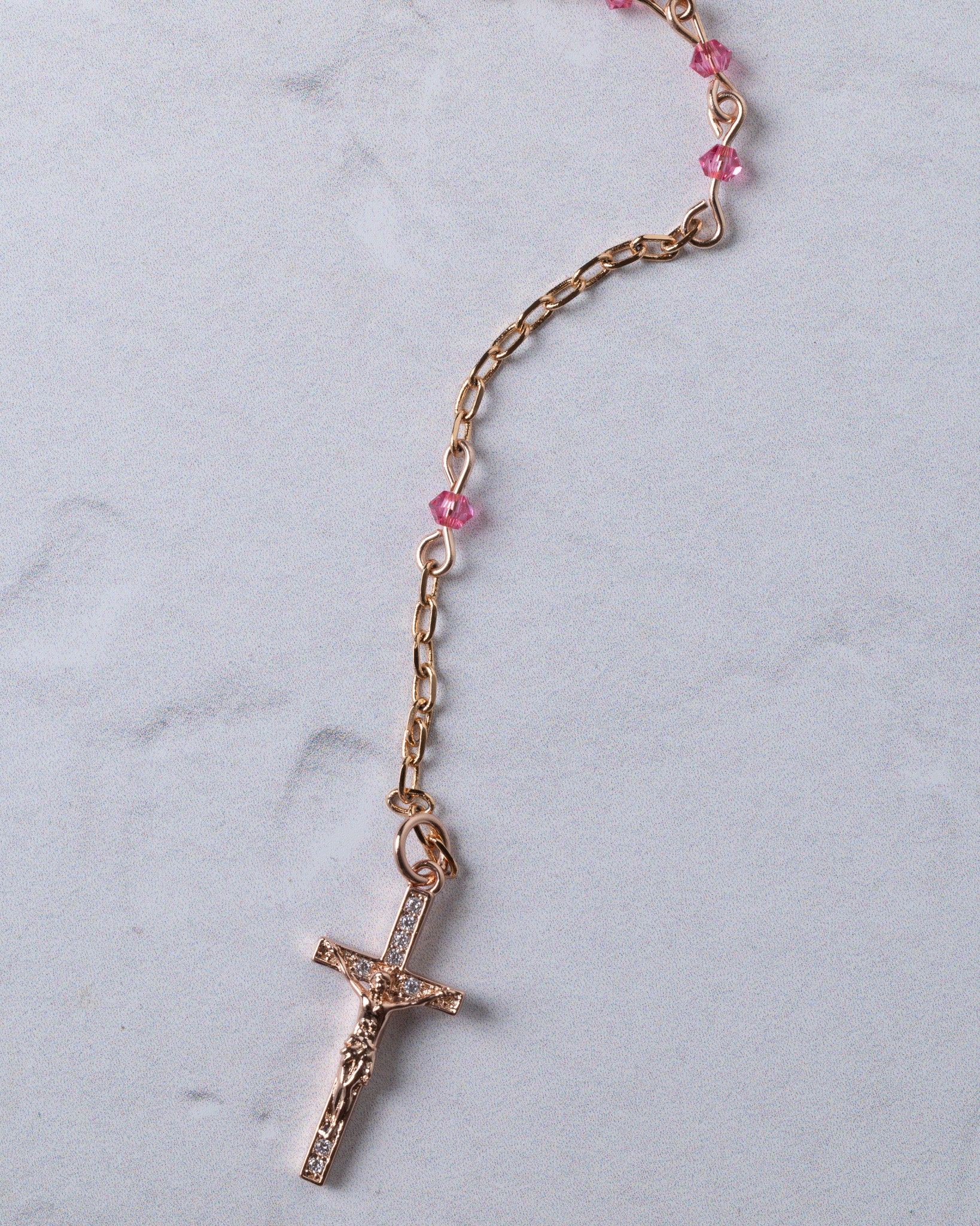 Rose Forever Rosary Necklace