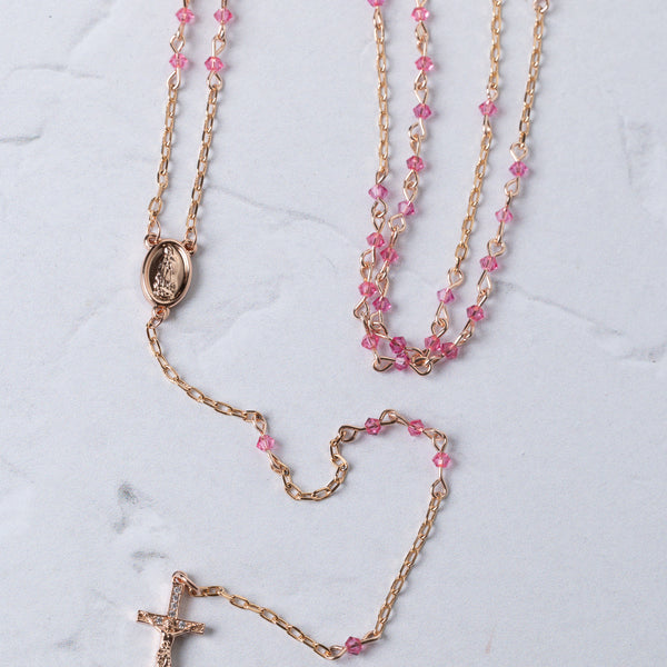 Rose Forever Rosary Necklace
