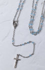 Aquamarine Forever Rosary Necklace