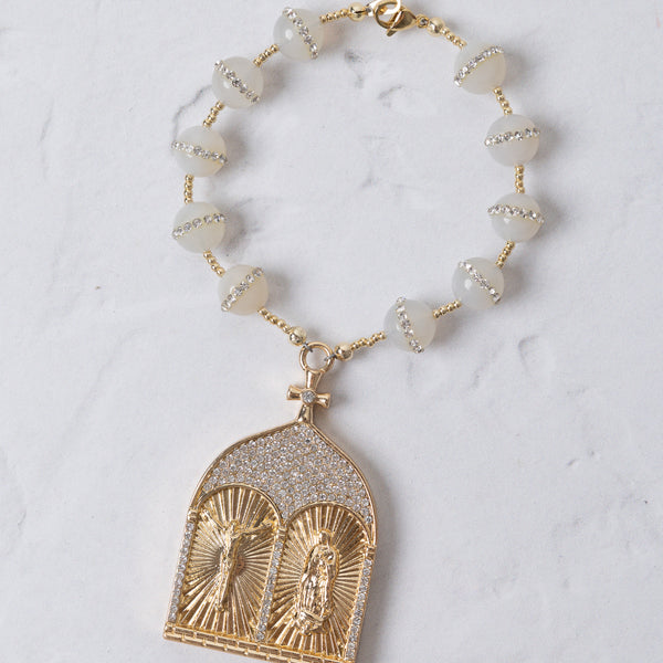 The Tabernacle Decade Rosary Bag Charm