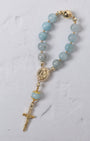 Spring Aquamarine Car Steering Wheel Rosary