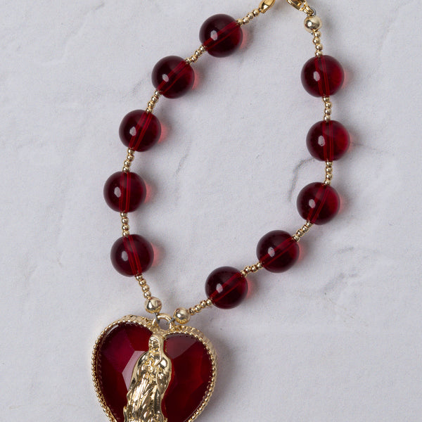 Cor Mariae Rosary Bag Charm