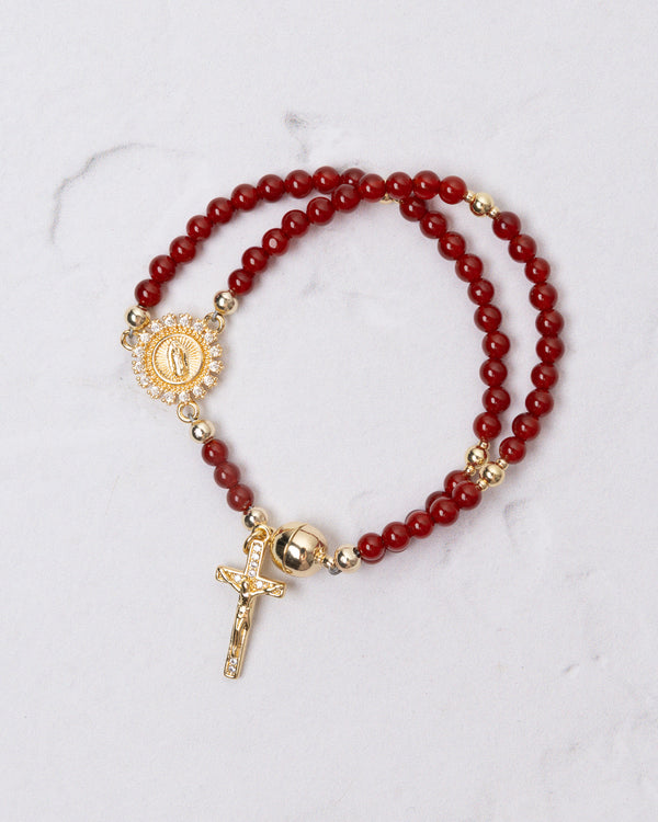 Sanguis Christi Magnetic Rosary Bracelet