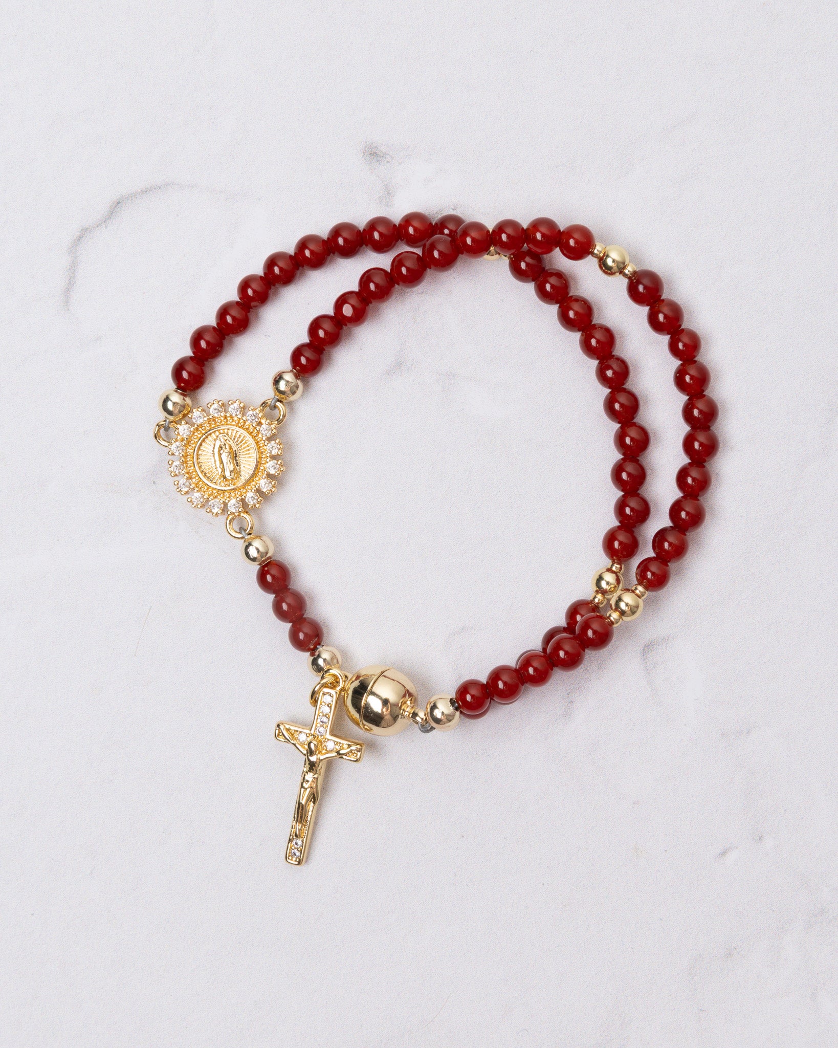 Sanguis Christi Magnetic Rosary Bracelet