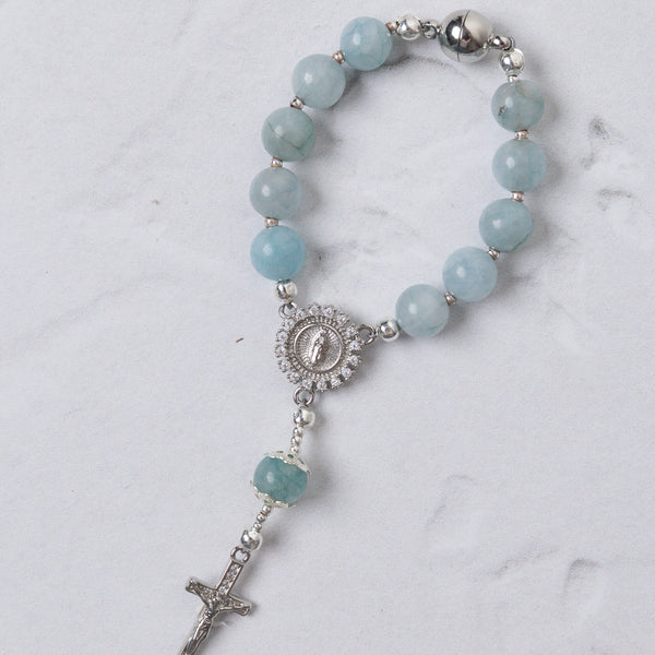 Be Still Car Steering Wheel Rosary