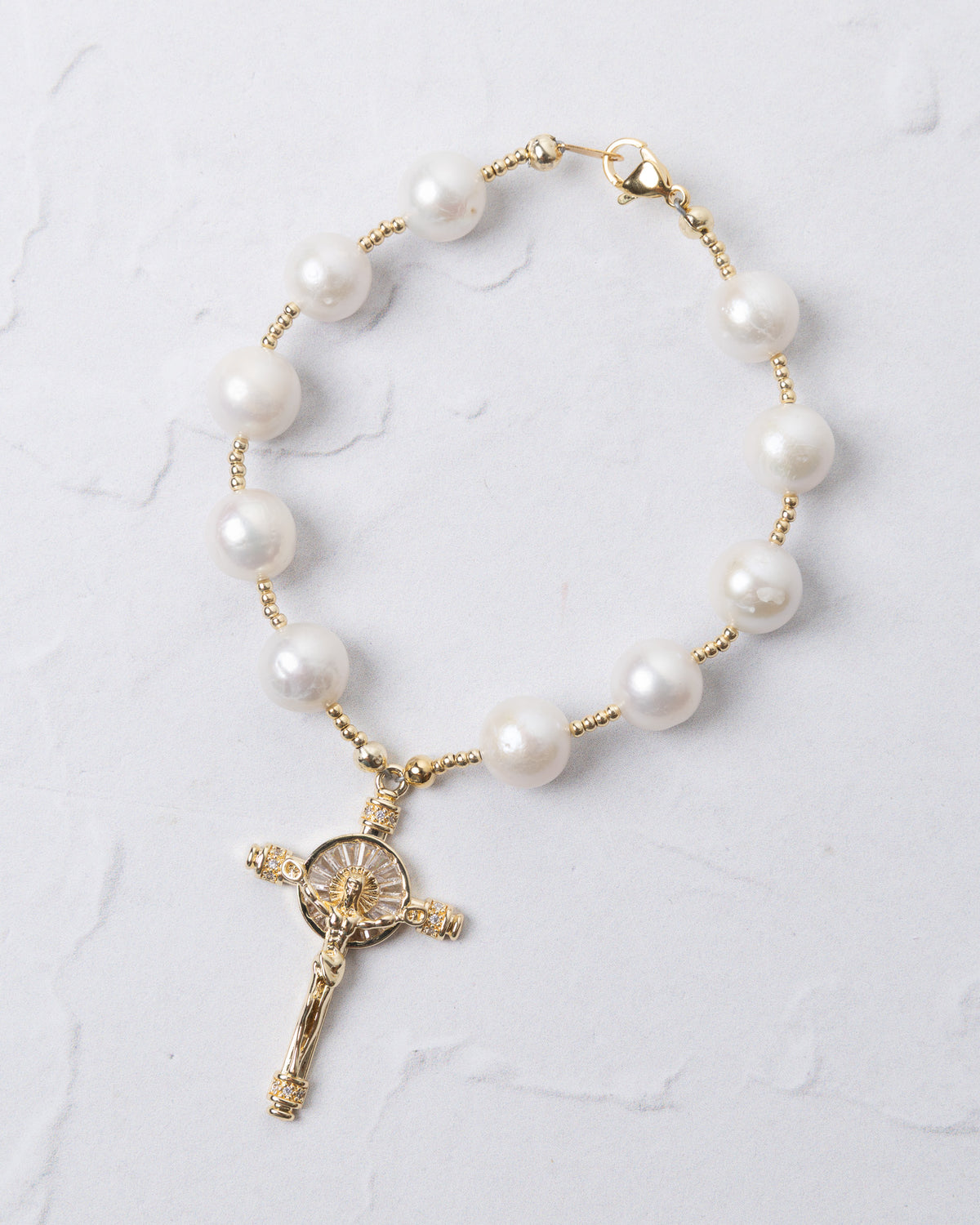 The Crucifix Decade Rosary Bag Charm