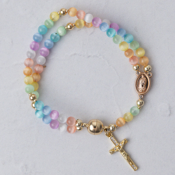 Rainbow Covenant Magnetic Rosary Bracelet