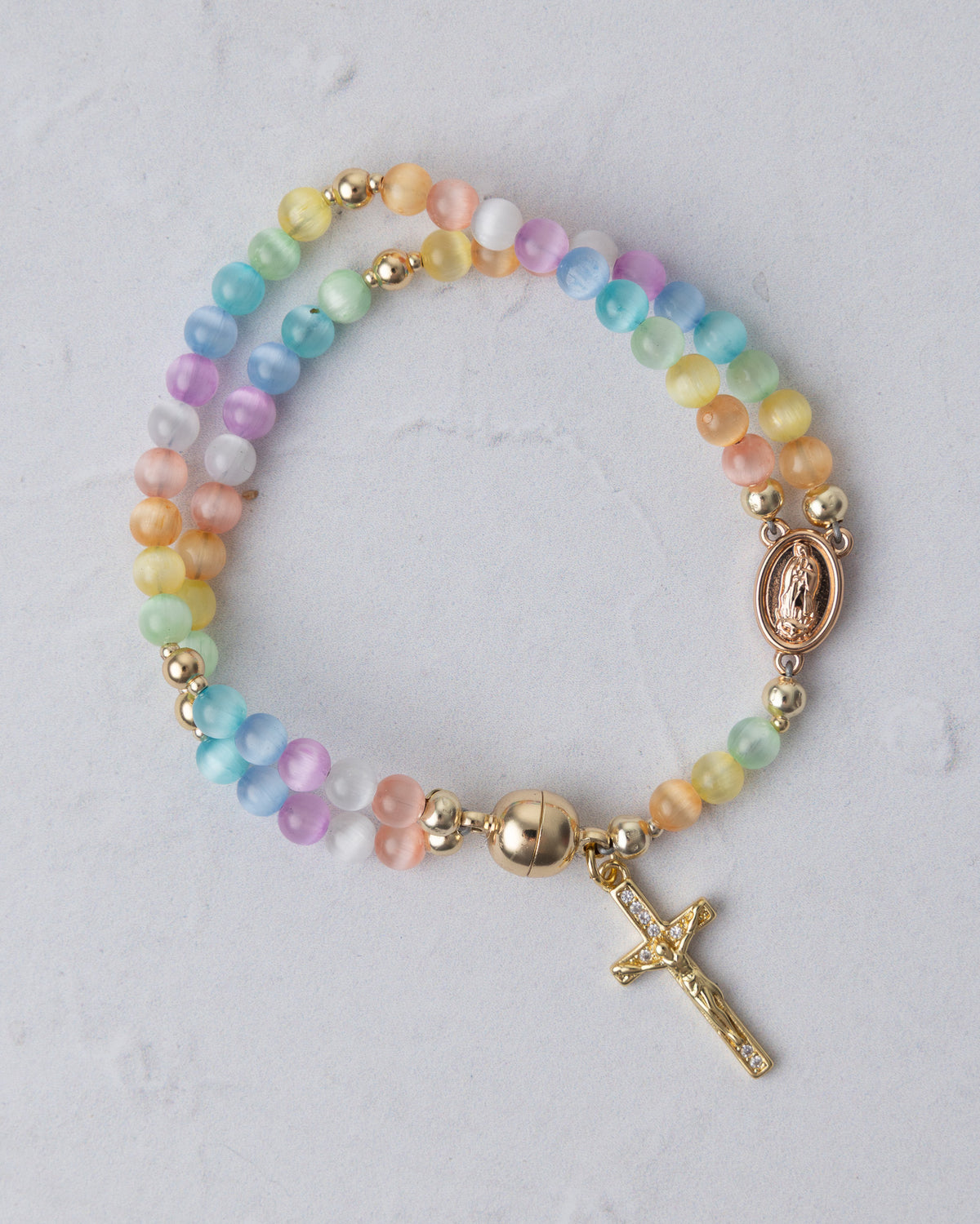 Rainbow Covenant Magnetic Rosary Bracelet
