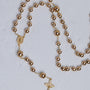 14K Gold Hematite Catholic Rosary