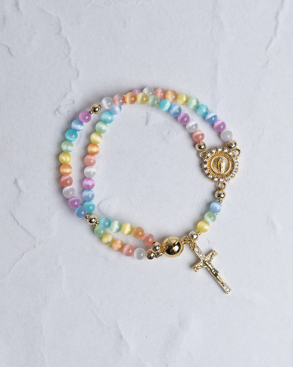 Rainbow Covenant Magnetic Rosary Bracelet