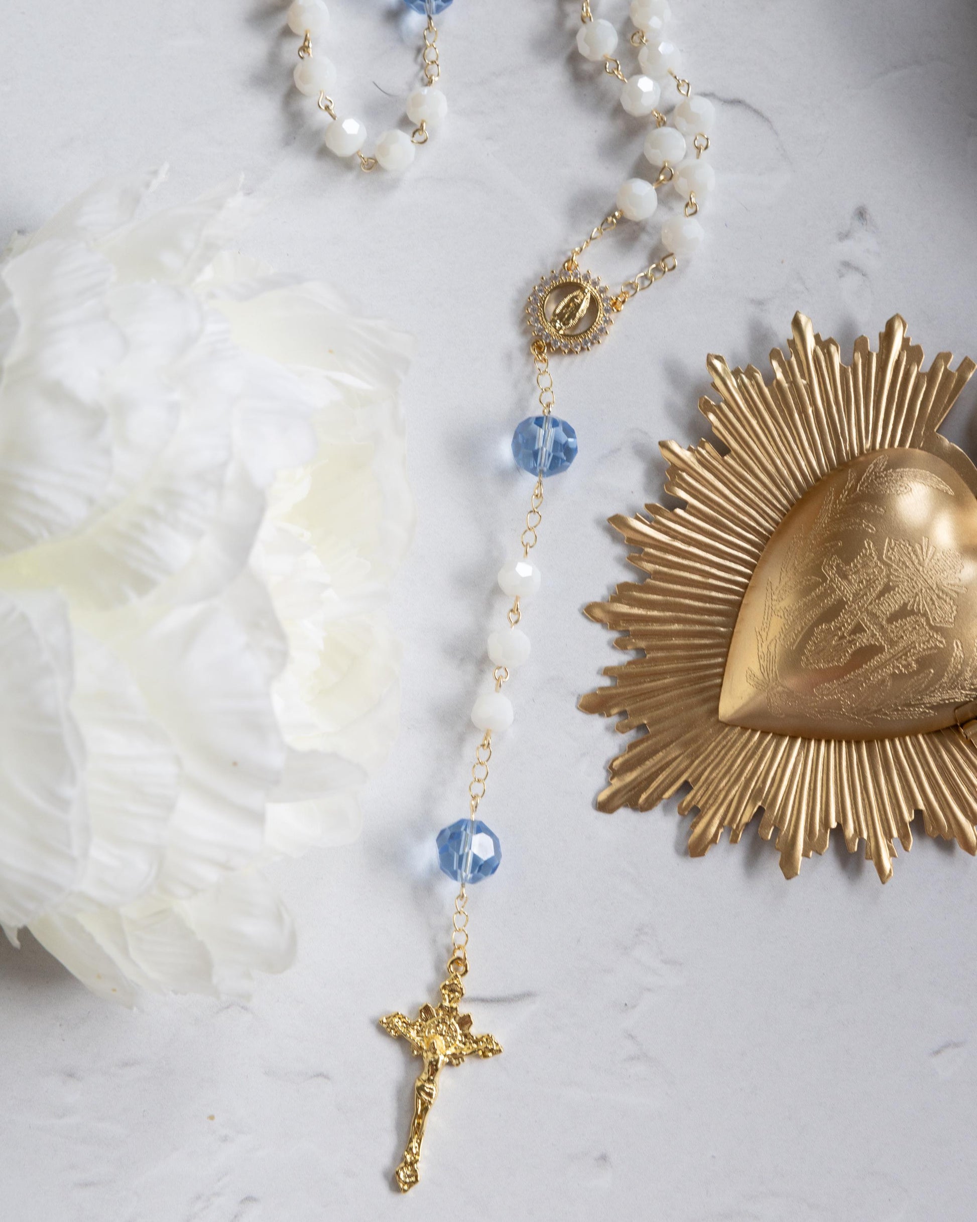 Something Blue Crystal Rosary