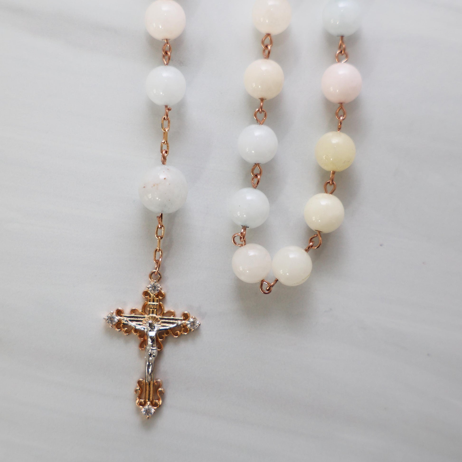 Pascha Morganite Rosary