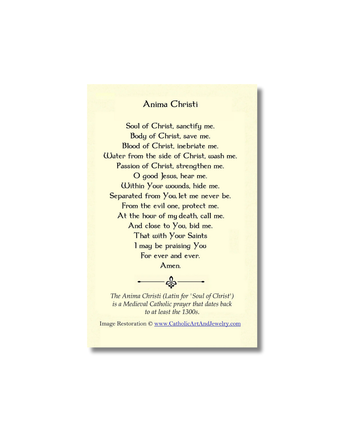 Anima Christi – Jesus Holding the Eucharist