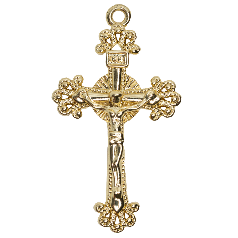 Baroque Gold Crucifix