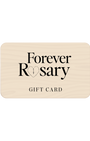 Forever Rosary Gift Card: beige card with heart rosary icon