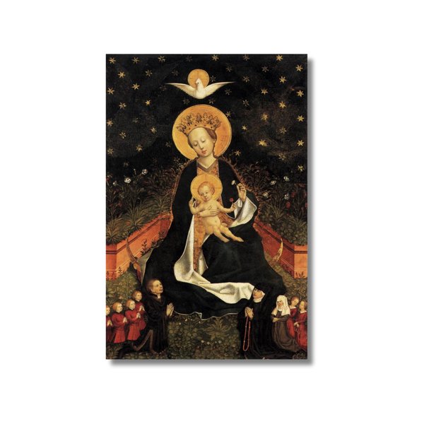 Holy Card Madonna of the Crescent Moon canvas print with Virgin Mary and Child