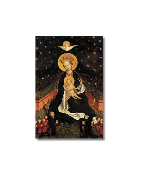Holy Card Madonna of the Crescent Moon canvas print with Virgin Mary and Child
