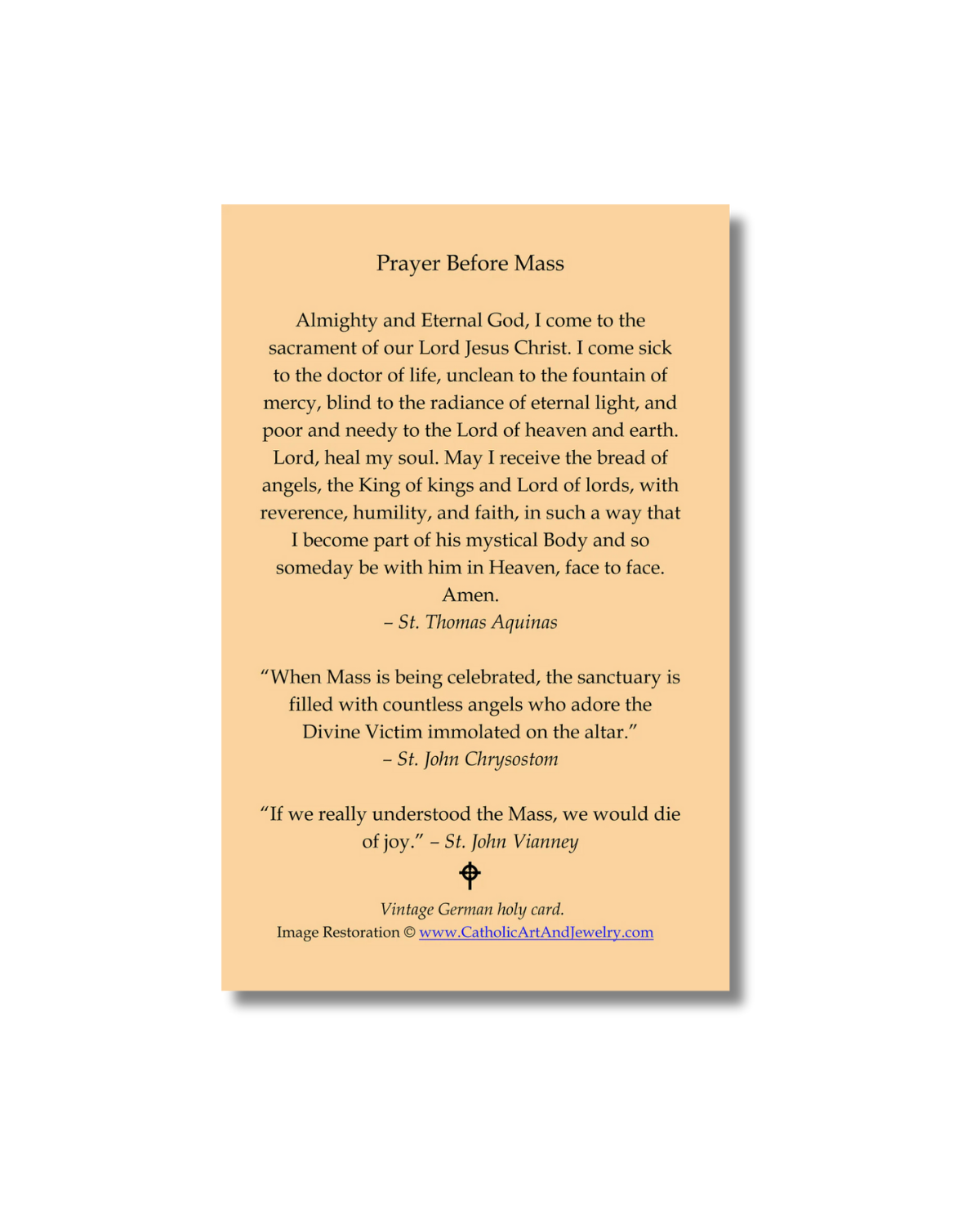 Holy Card – Holy Mass
