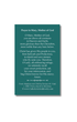 Teal prayer card with Prayer to Mary Mother of God Madonna and Child by Enrique M. Vidal