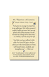 Beige handmade holy card of St. Therese with quote on back