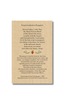 Prayer for the Holy Souls in Purgatory beige prayer card with red heart