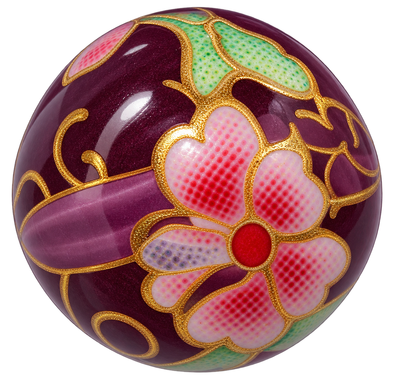 Purple Floral Glass